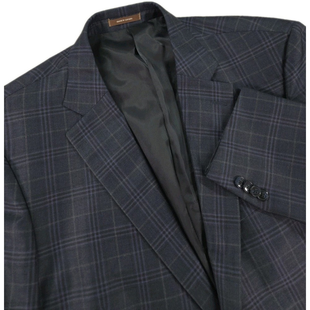 Peter Millar Wool Blazer Mens 44R Plaid Sport Coat